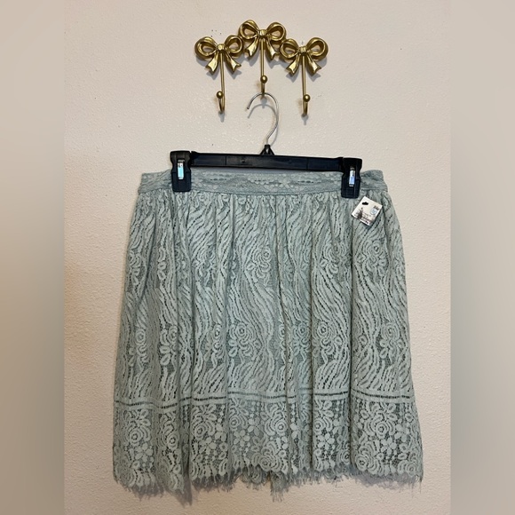 Xhilaration Mint Green A-Line Midi Skirt Pleated for Night Out - Picture 1 of 5